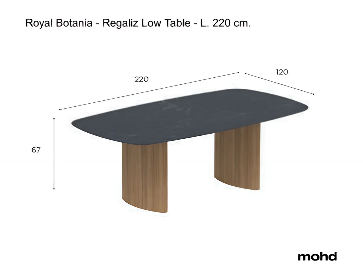 Royal Botania Regaliz Low Table L 220 Cm
