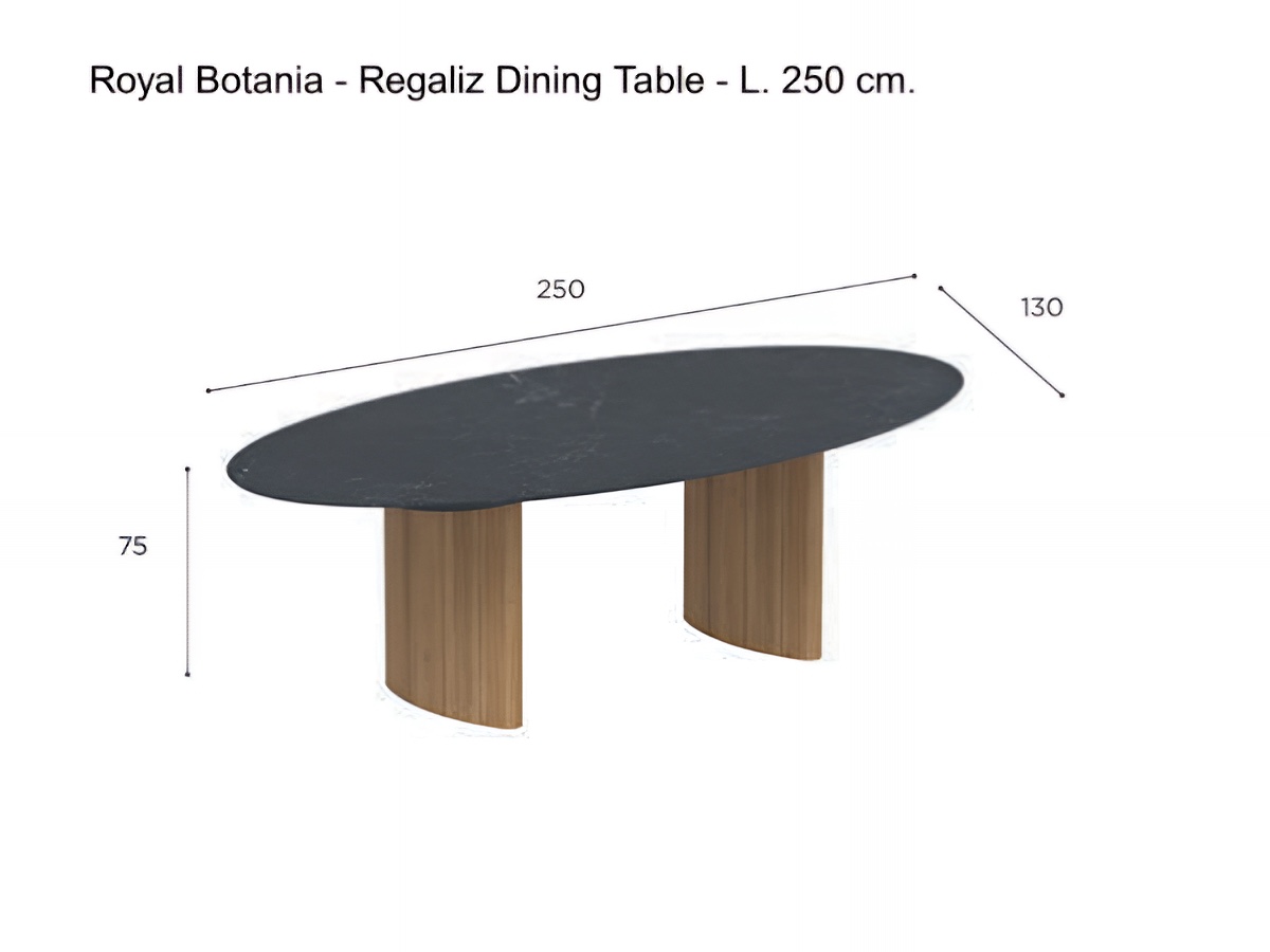 Royal Botania Regaliz Dining Table L 250 Cm