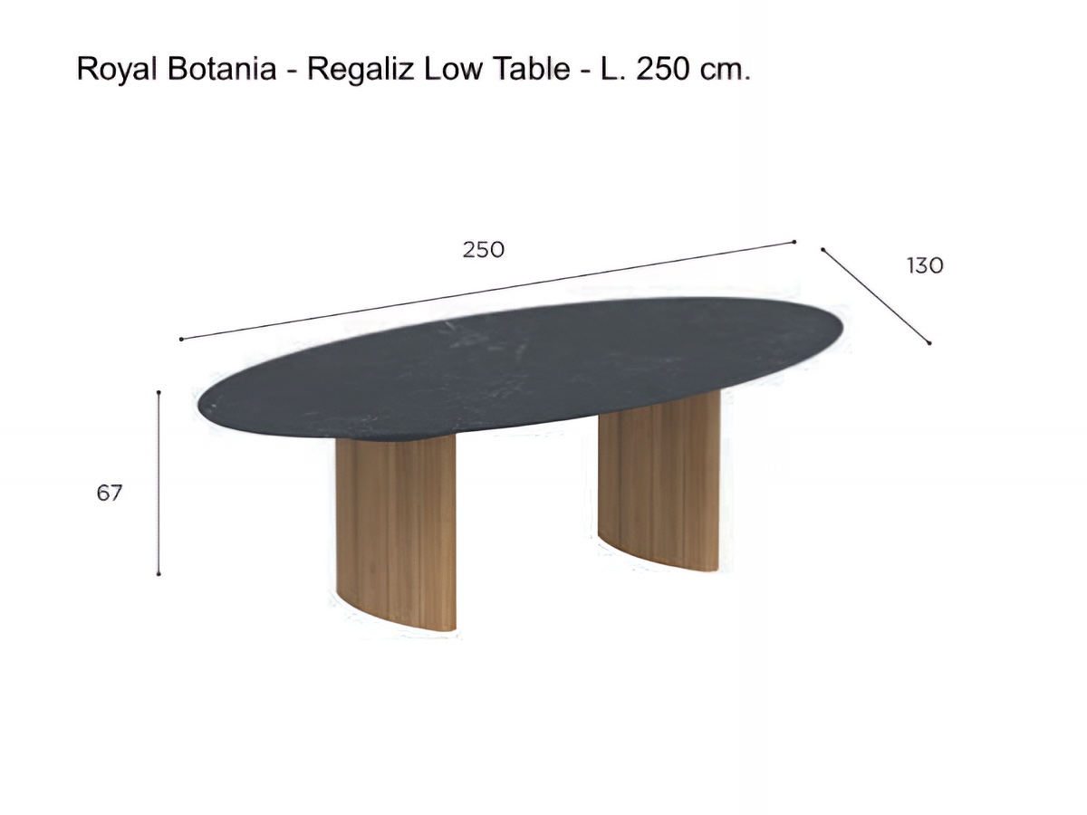 Royal Botania Regaliz Low Table L 250 Cm