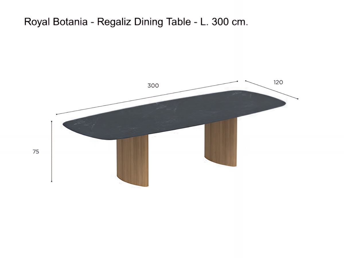Royal Botania Regaliz Dining Table L 300 Cm