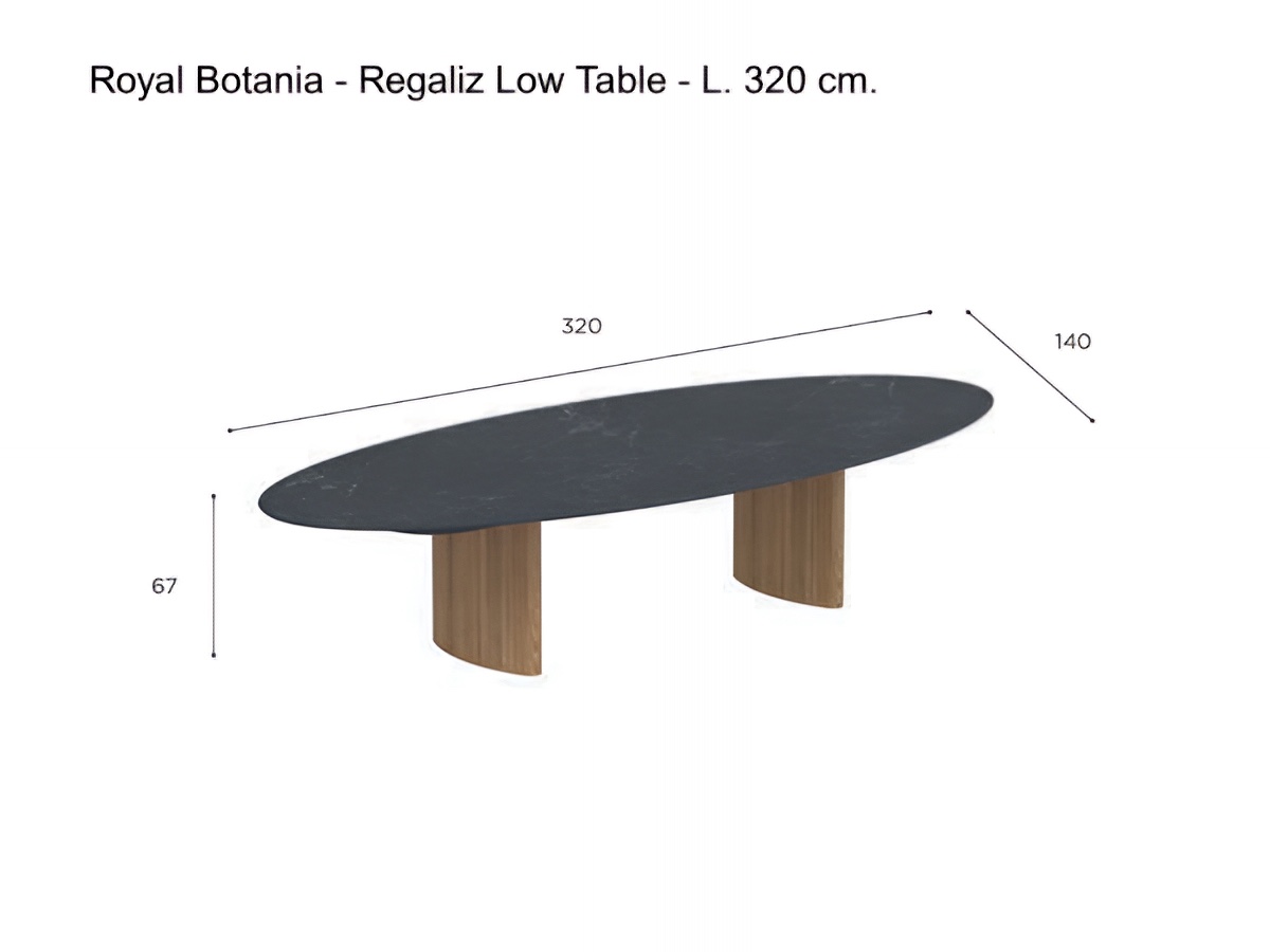 Royal Botania Regaliz Low Table L 320 Cm