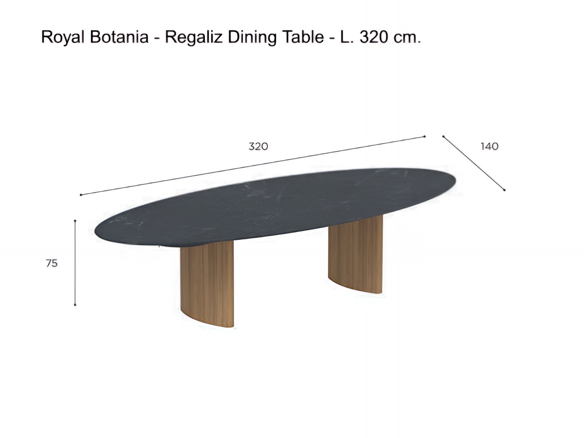 Royal Botania Regaliz Dining Table L 320 Cm
