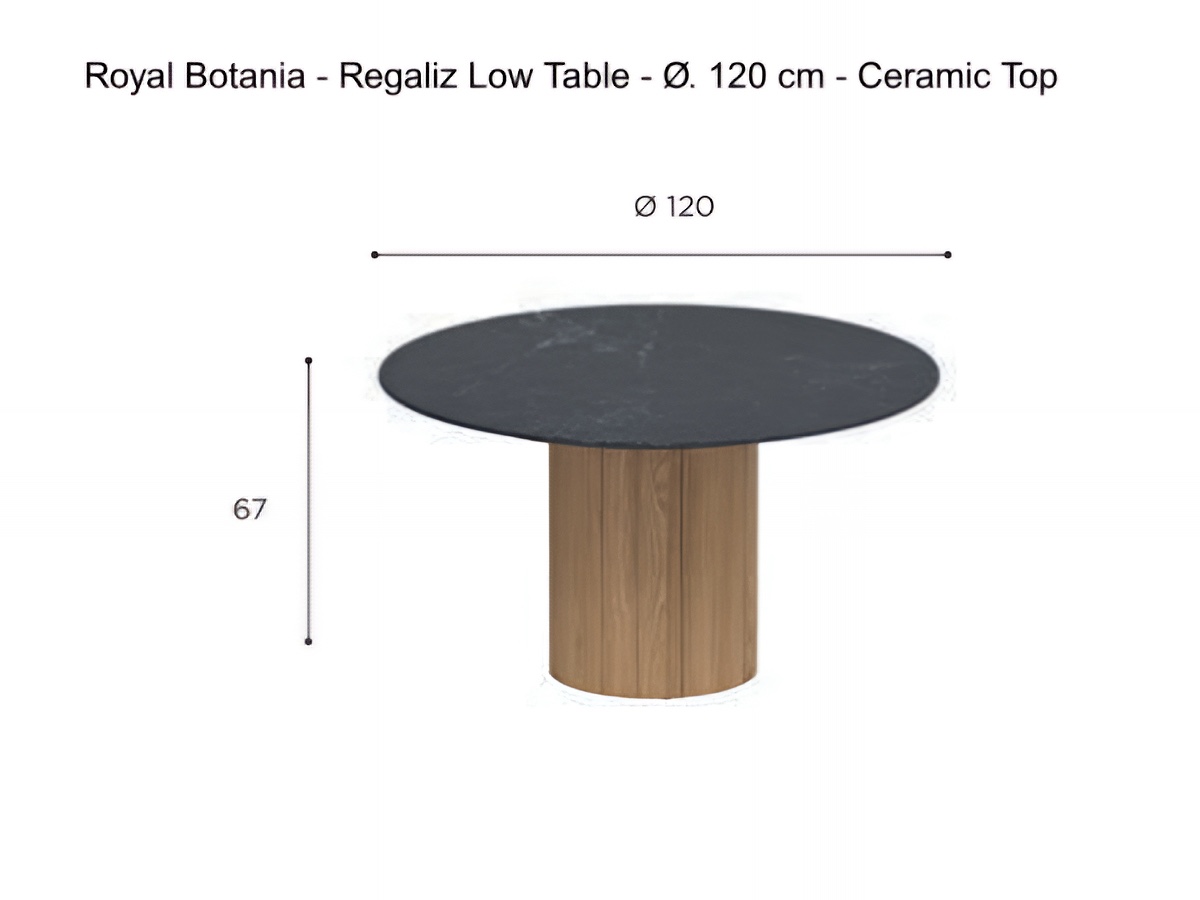 Royal Botania Regaliz Low Table O 120 Cm Ceramic Top