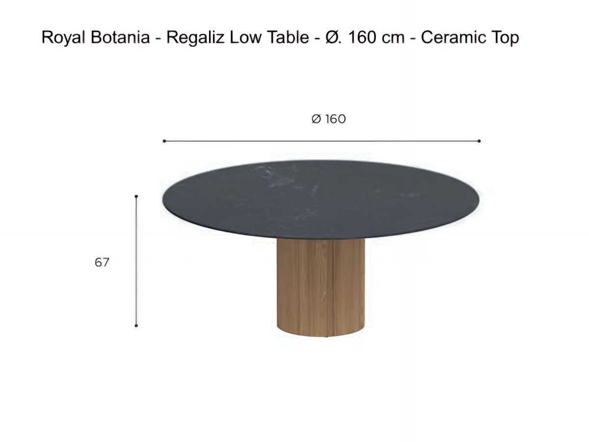 Royal Botania Regaliz Low Table O 160 Cm Ceramic Top