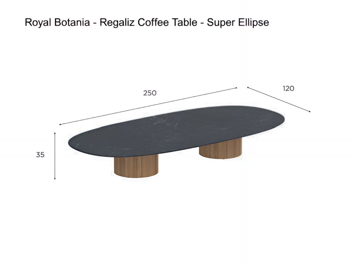 Royal Botania Regaliz Coffee Table Super Ellipse