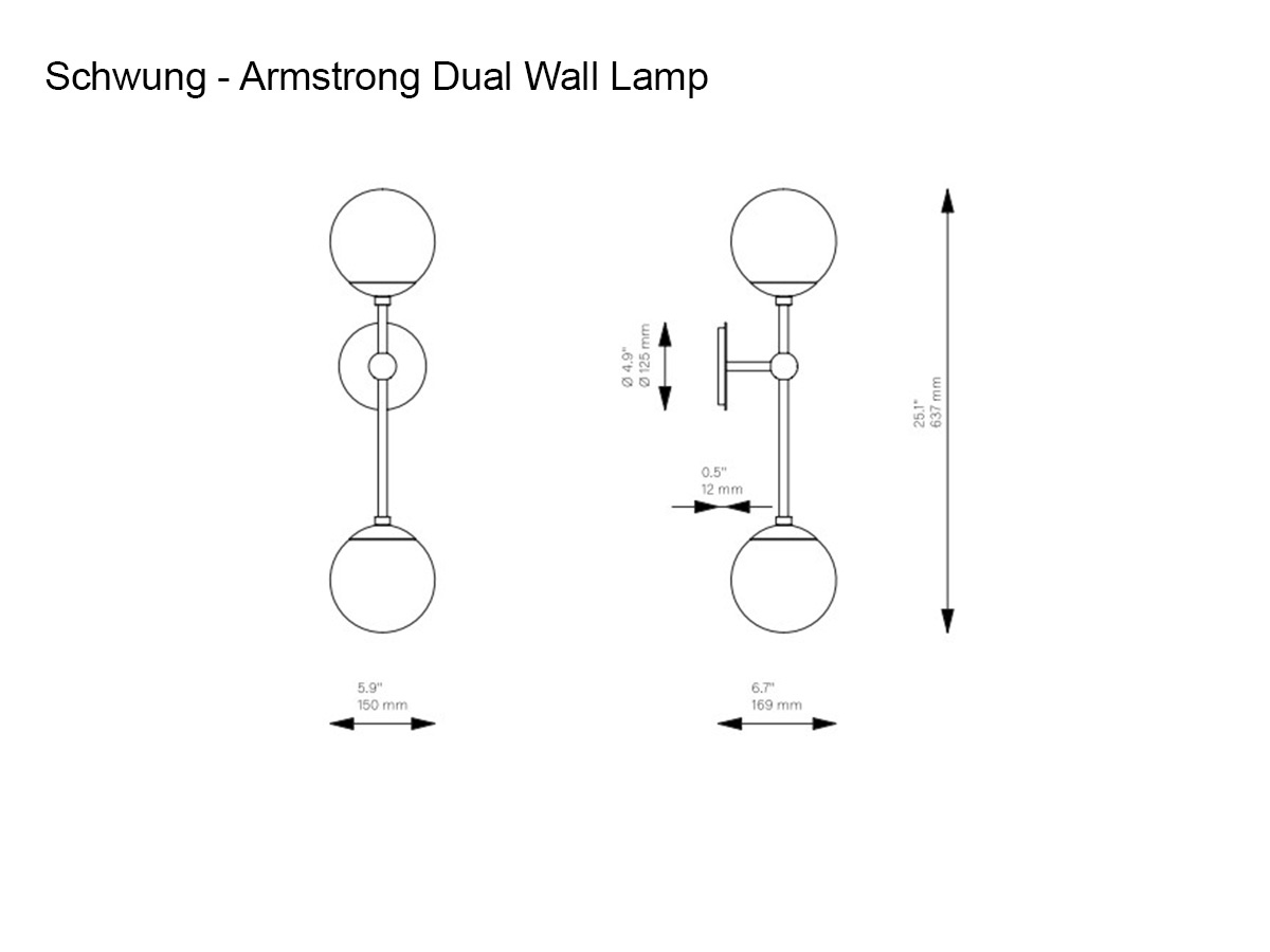 Schwung Armstrong Dual Wall Lamp