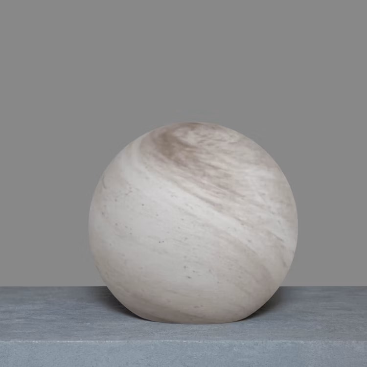 Schwung Armstrong Linear Suspension Lamp Marble Matte Glass