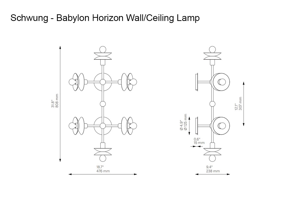 Schwung Babylon Horizon Wall Ceiling Lamp