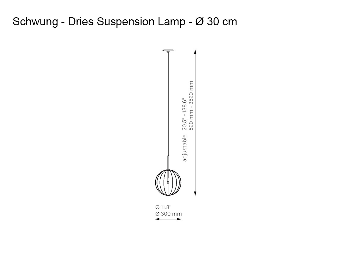 Schwung Dries Suspension Lamp O 30 Cm