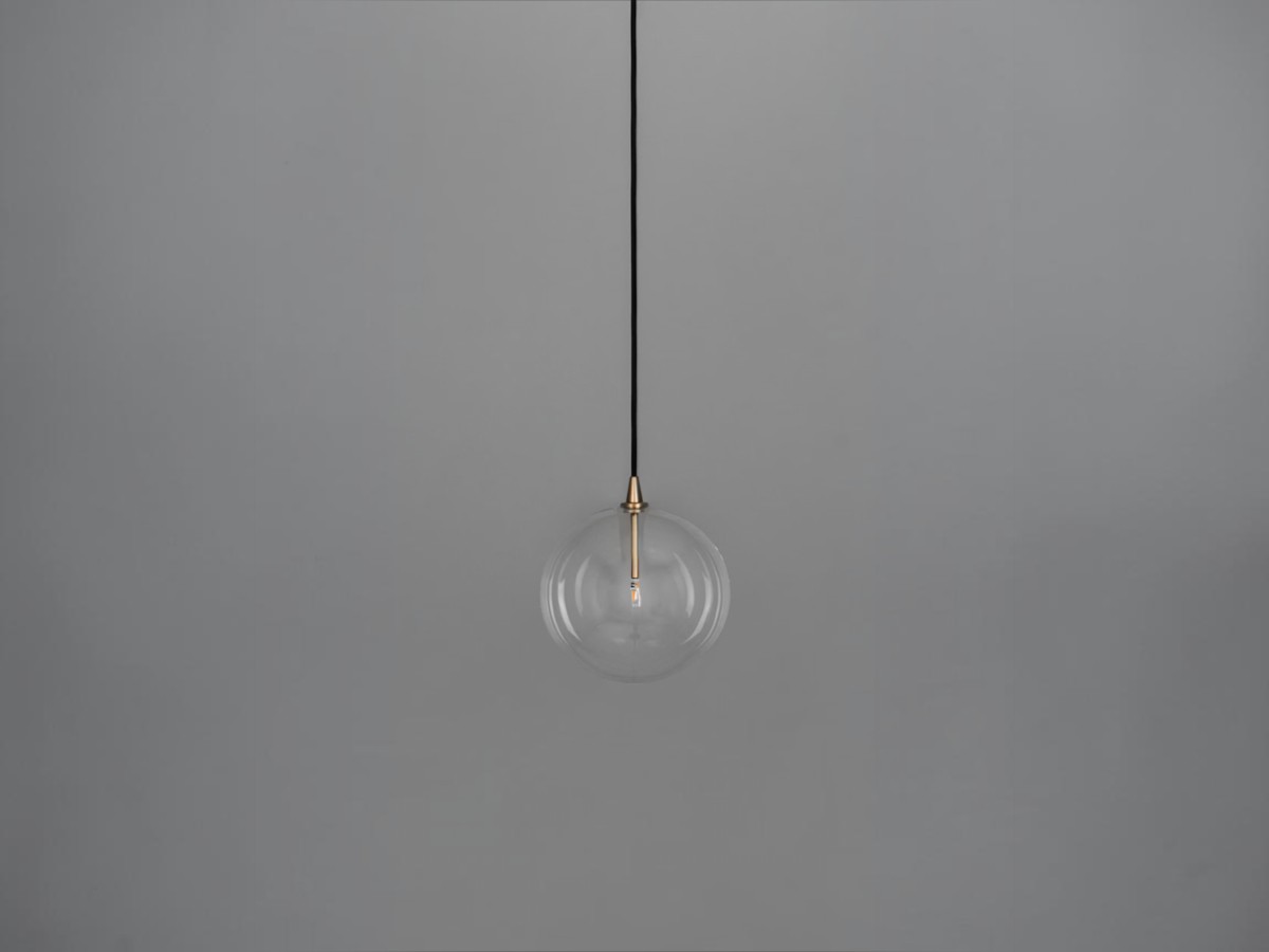 Schwung Glass Globe Suspension Lamp O 25 Cm