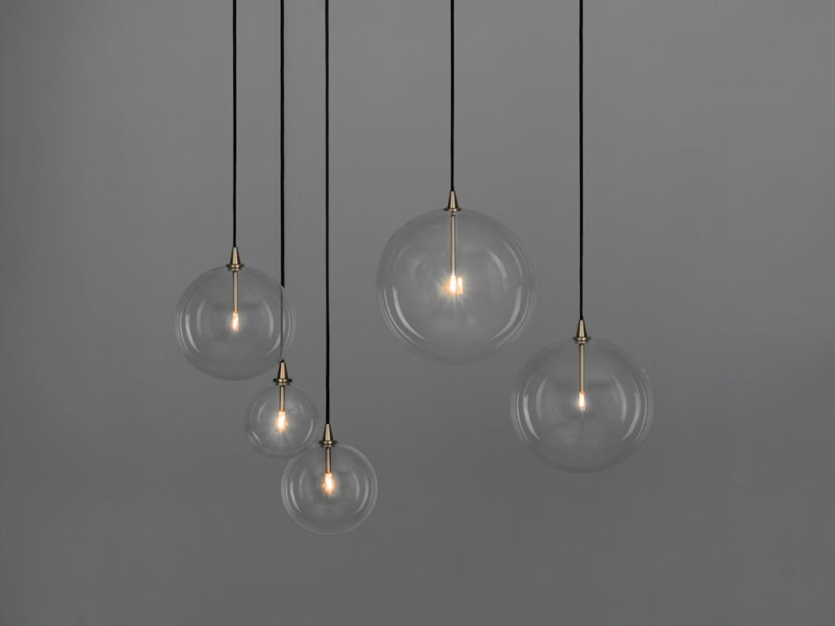 Schwung Glass Globe Suspension Lamp O 25 Cm