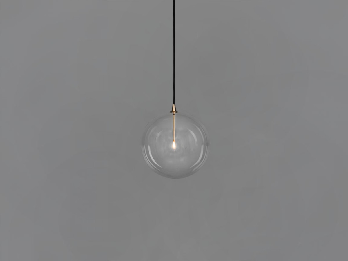 Schwung Glass Globe Suspension Lamp O 35 Cm