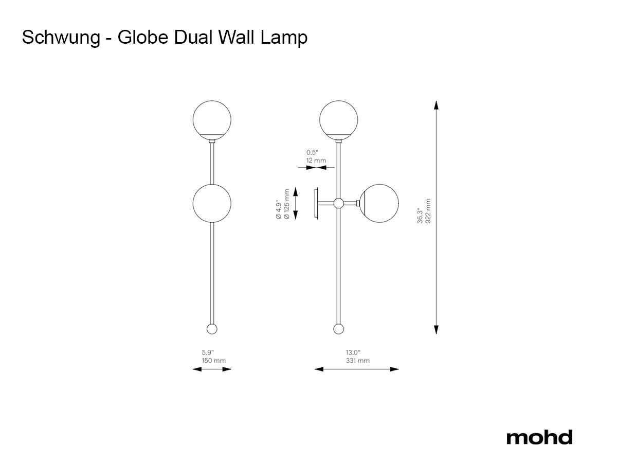 Бра Schwung Globe Dual