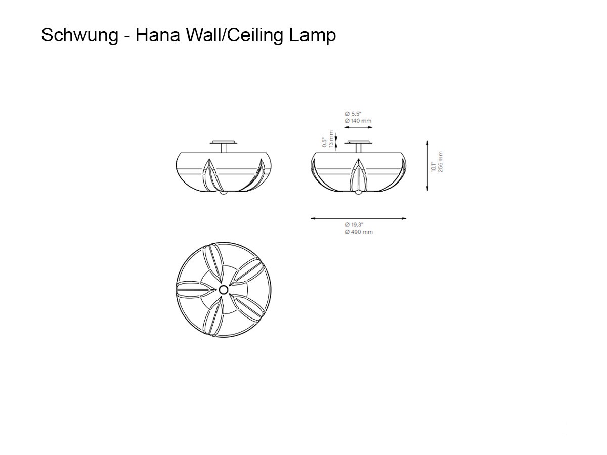 Schwung Hana Wall Ceiling Lamp