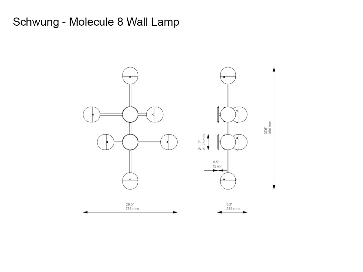 Schwung Molecule 8 Wall Lamp