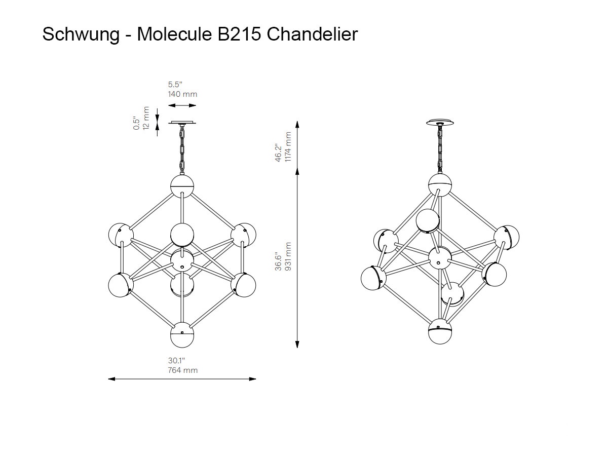 Schwung Molecule Chandelier