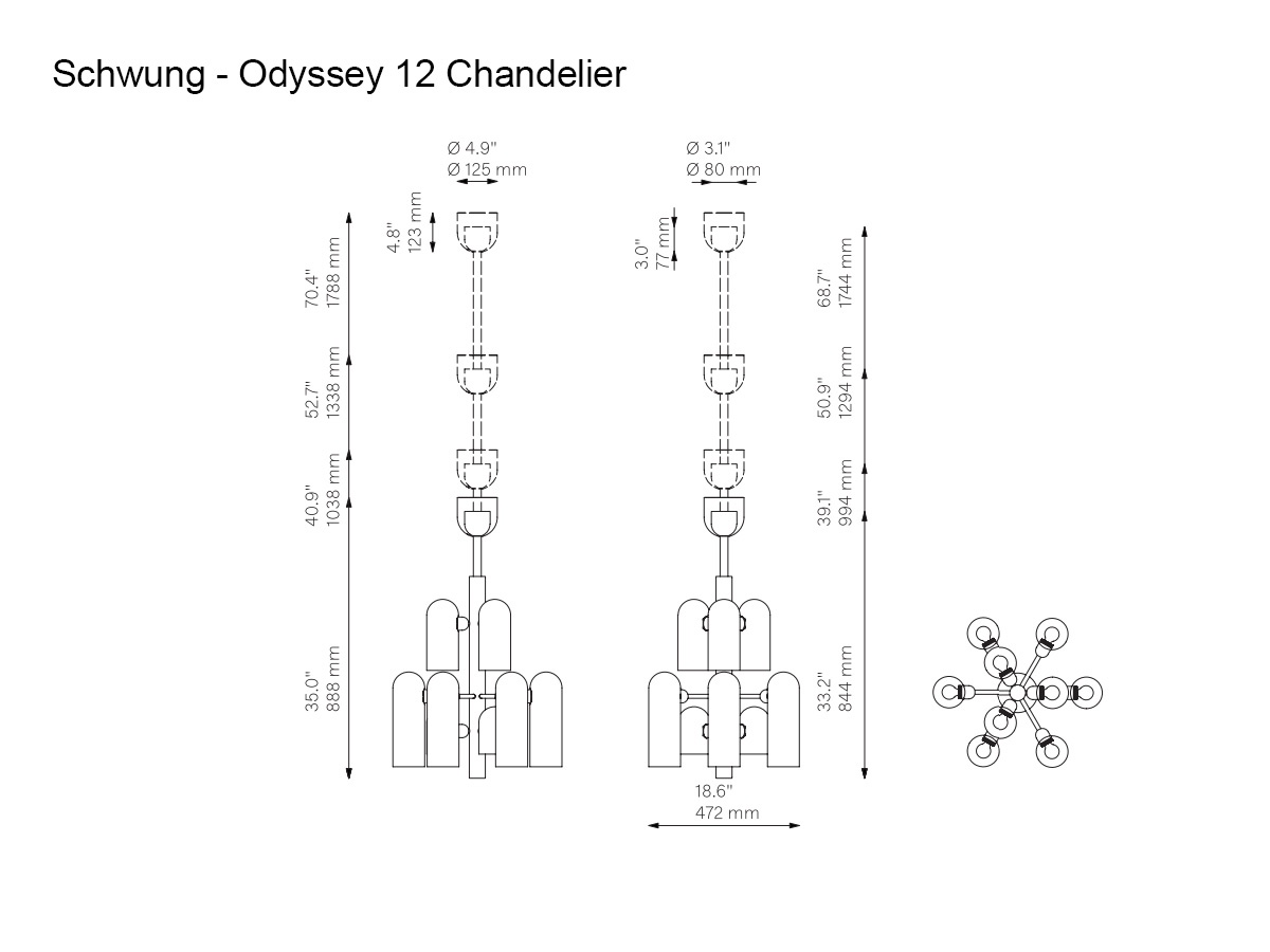Schwung Odyssey 12 Chandelier