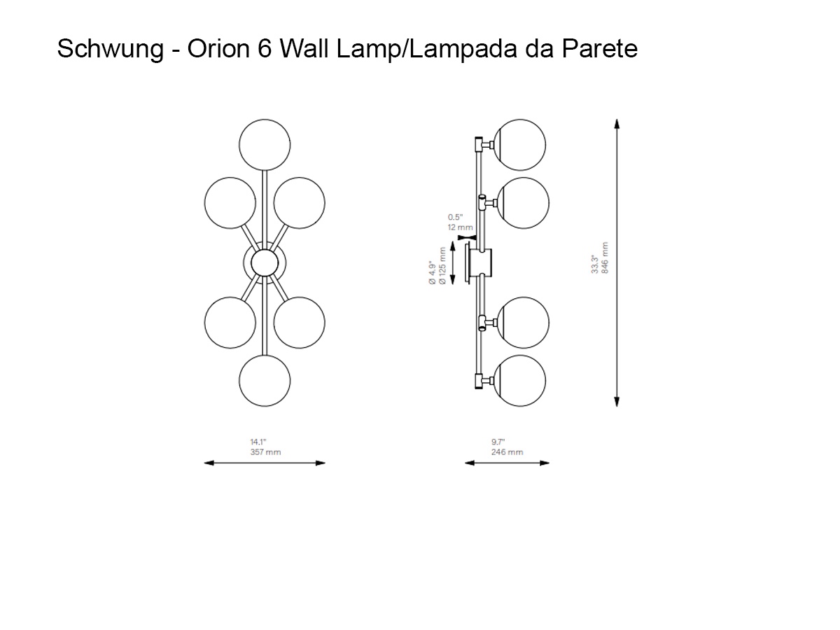 Schwung Orion 6 Wall Lamp