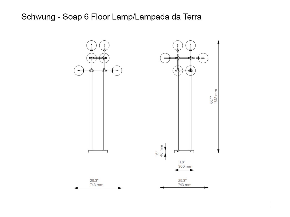 Schwung Soap 6 Floor Lamp
