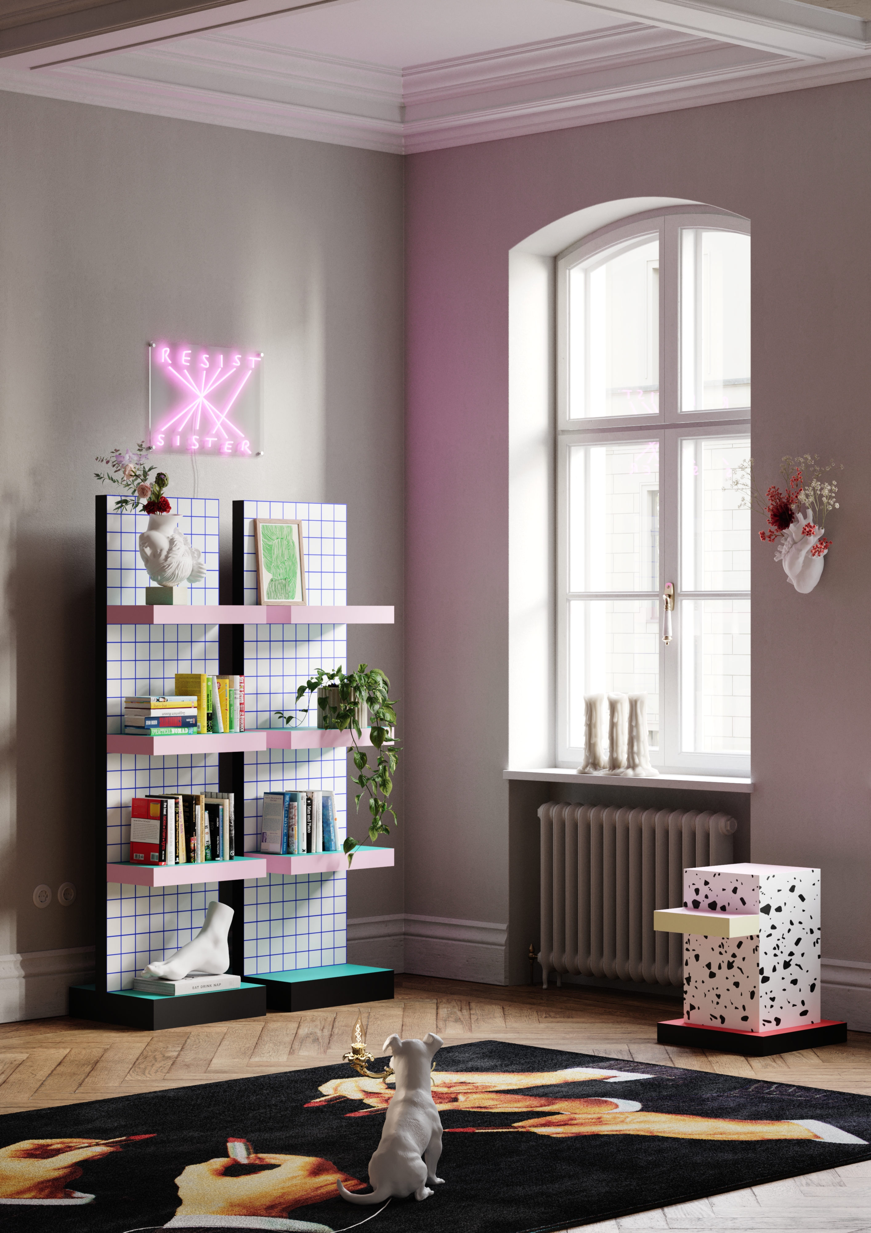 Журнальный столик Seletti Superside Table Terrazzo