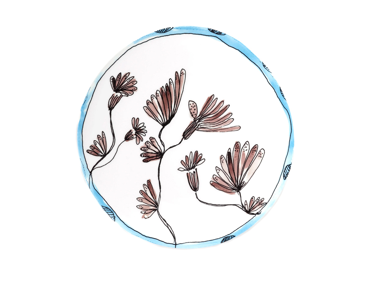 Тарелка Serax Midnight Flowers, Ø 28 см