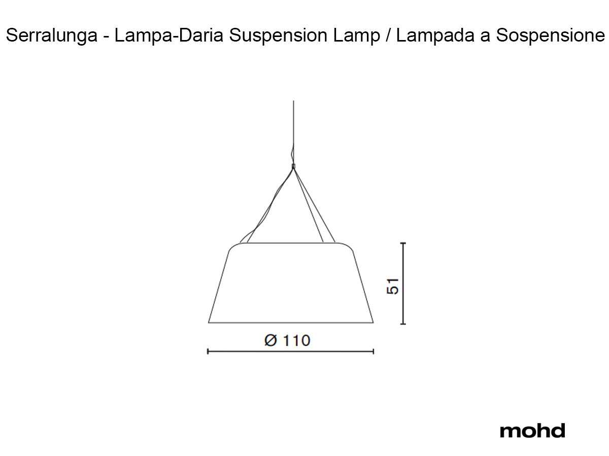 Подвесной светильник Serralunga Lampa-Daria