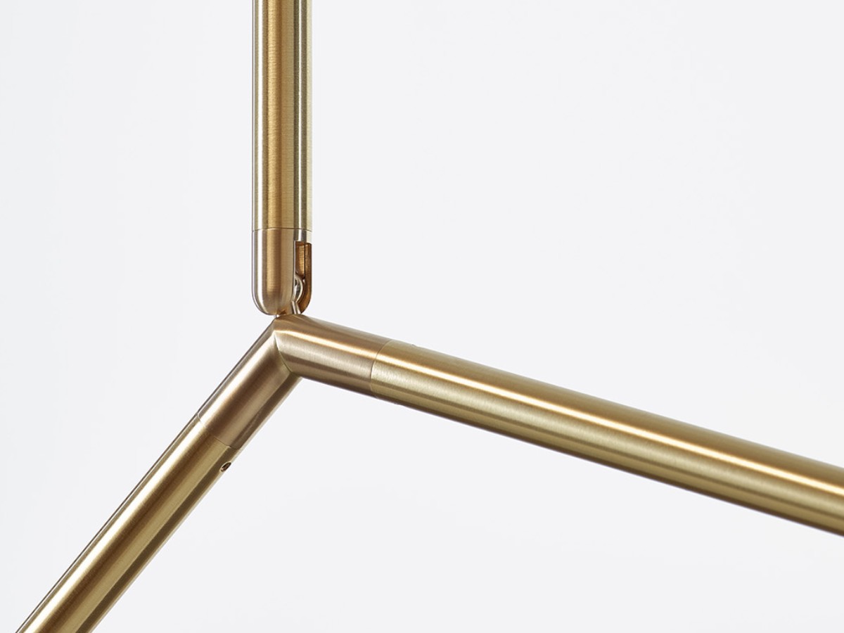 SkLO Angle 10 Suspension Lamp Brushed Brass