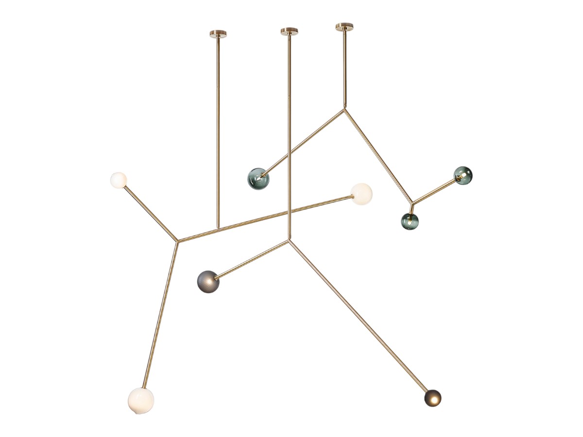 SkLO Angle 20 Suspension Lamp Brushed Brass