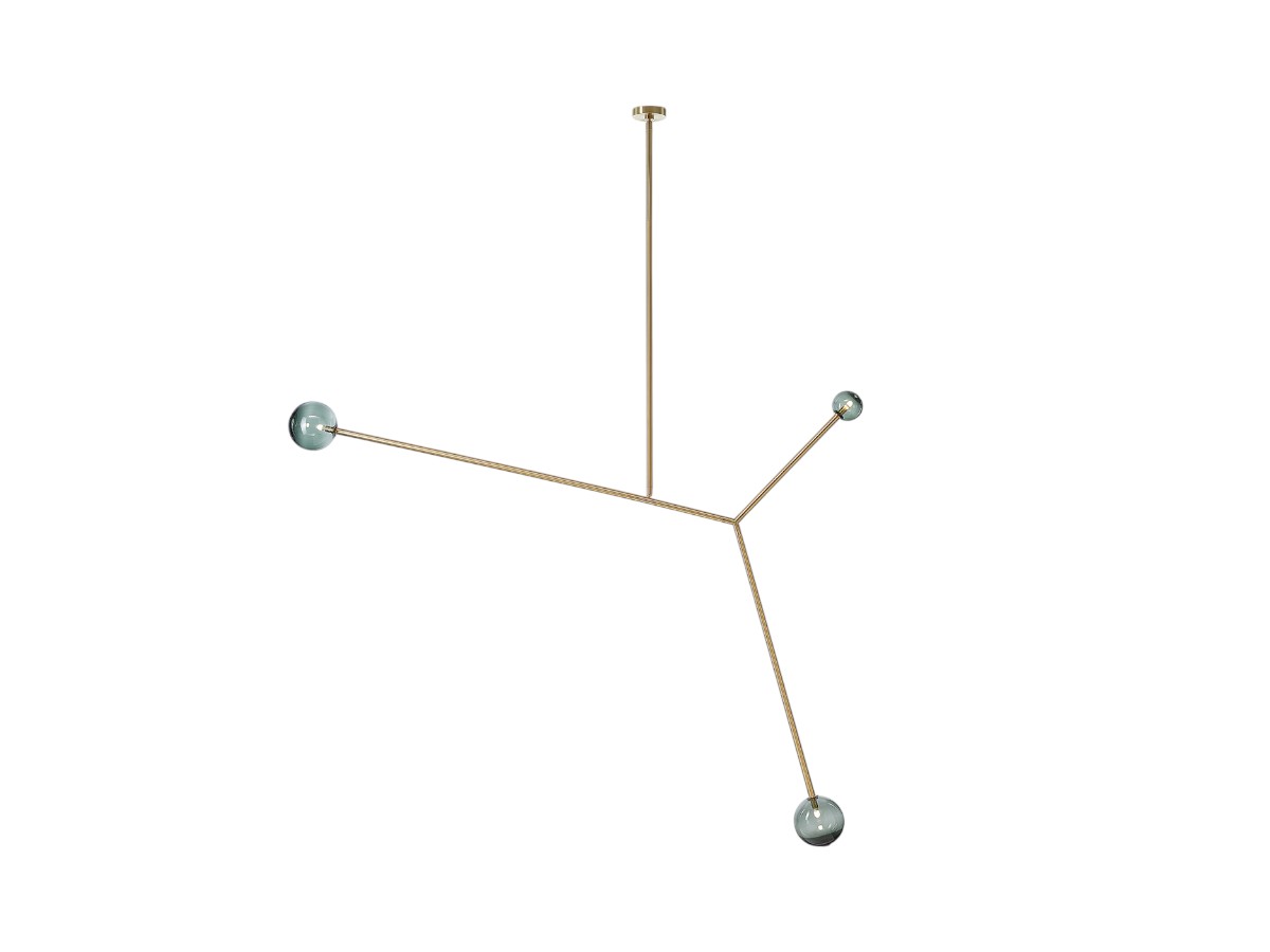 SkLO Angle 20 Suspension Lamp Brushed Brass