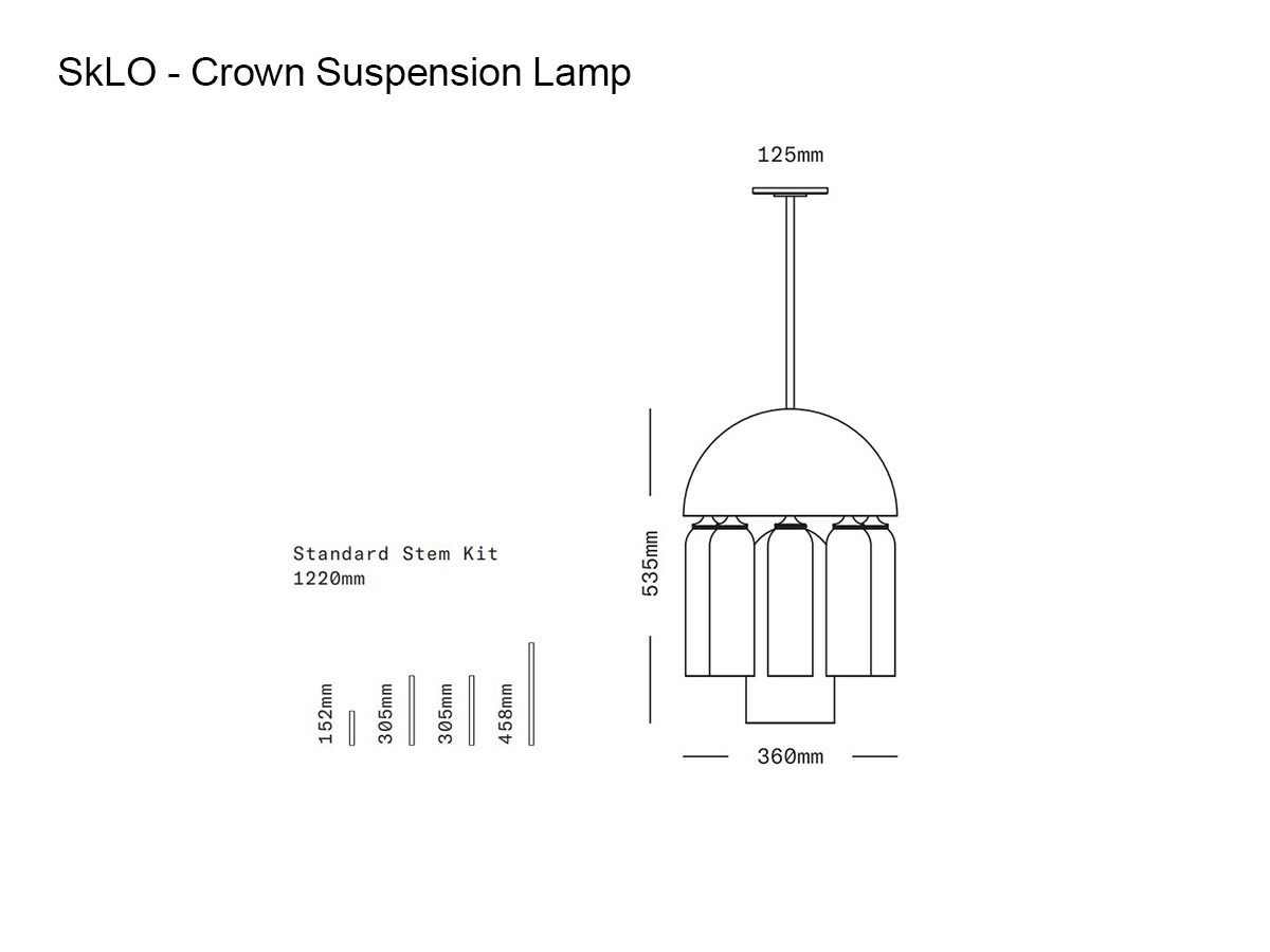 SkLO Crown Suspension Lamp Avroko