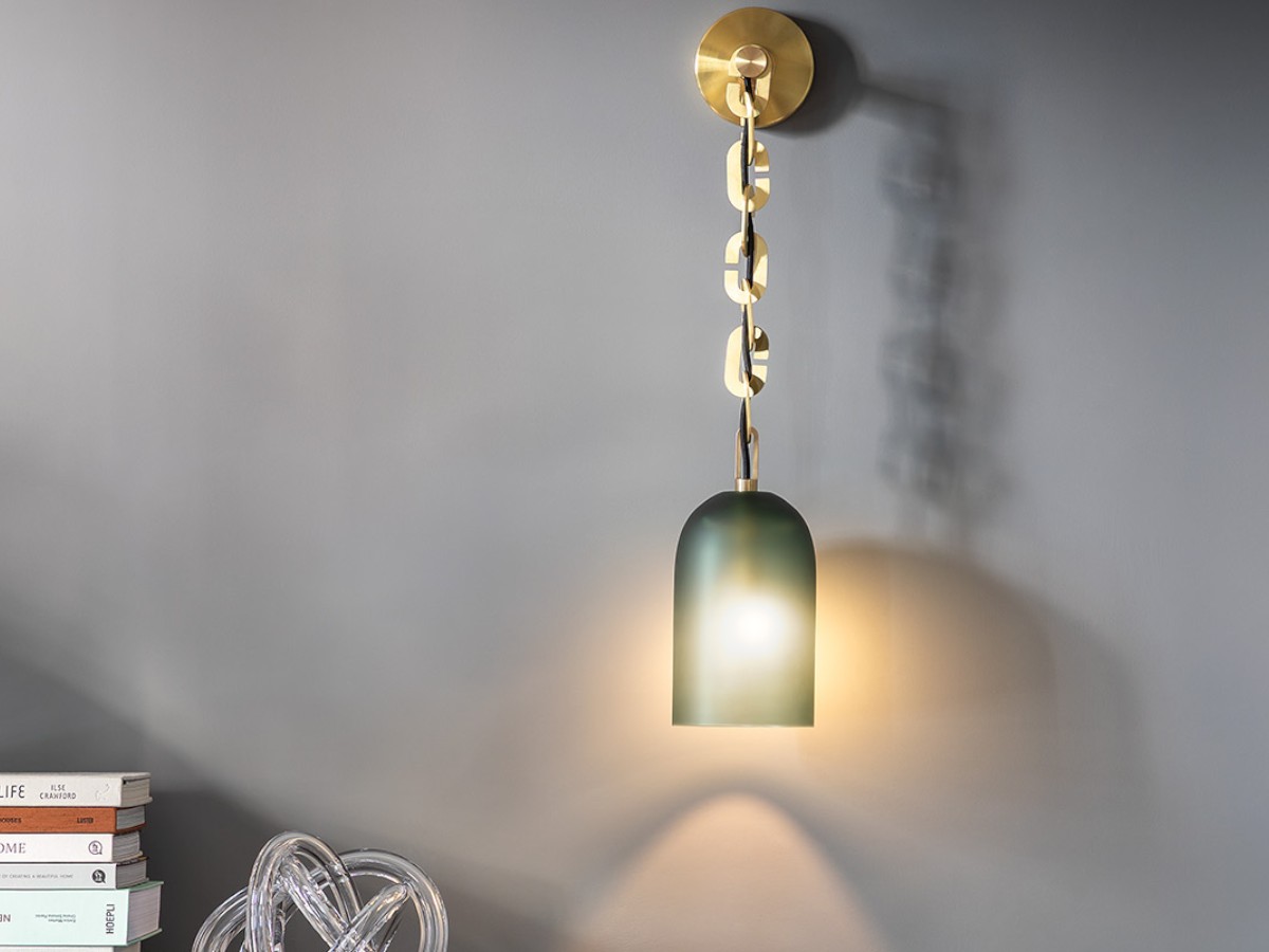 SkLO Dome Wall Lamp Brushed Brass