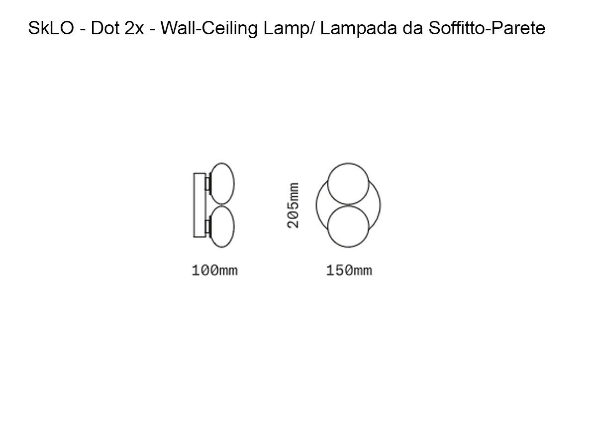 SkLO Dot 2x Wall Ceiling Lamp