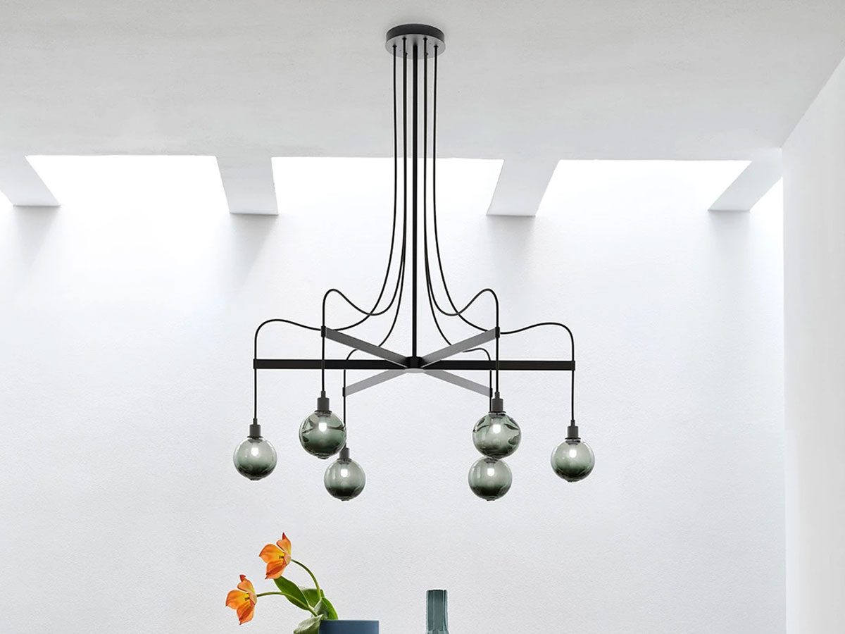 SkLO Drape Arm 6 Suspension Lamp