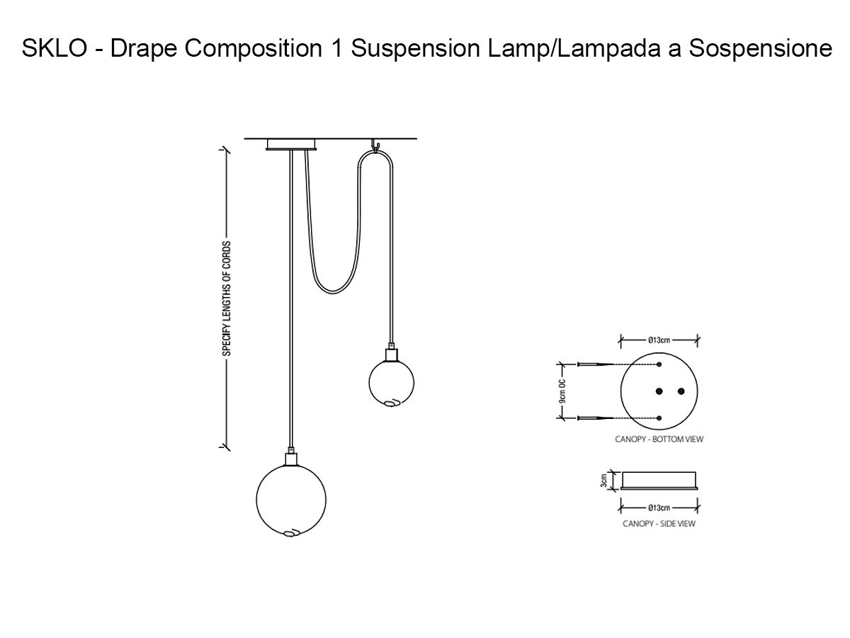 SkLO Drape Composition 1 Suspension Lamp