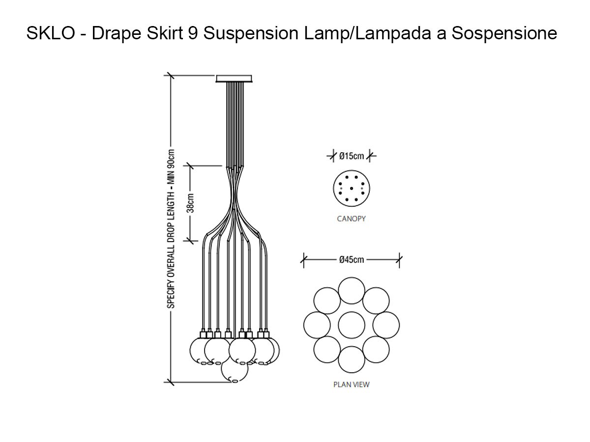 SkLO Drape Skirt 9 Suspension Lamp