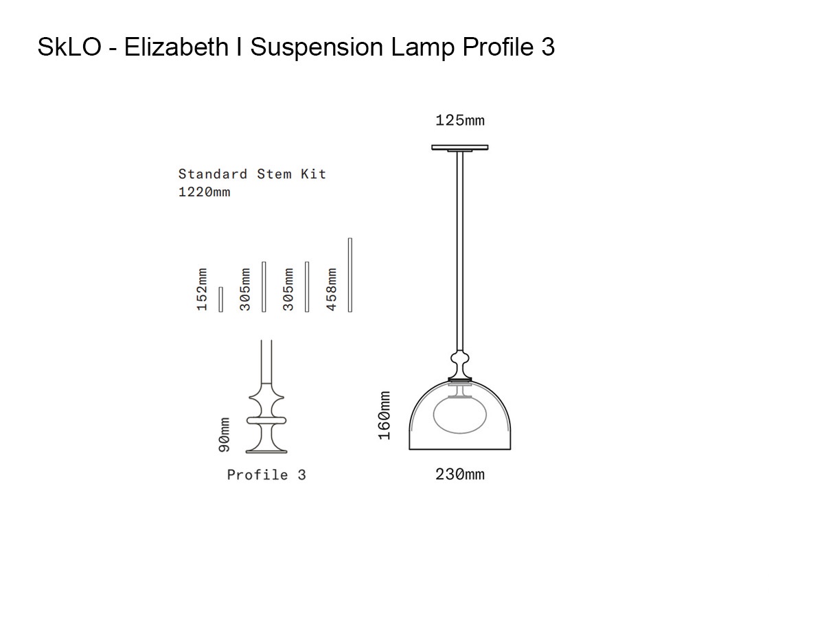 SkLO Elizabeth I Suspension Lamp Profile 3