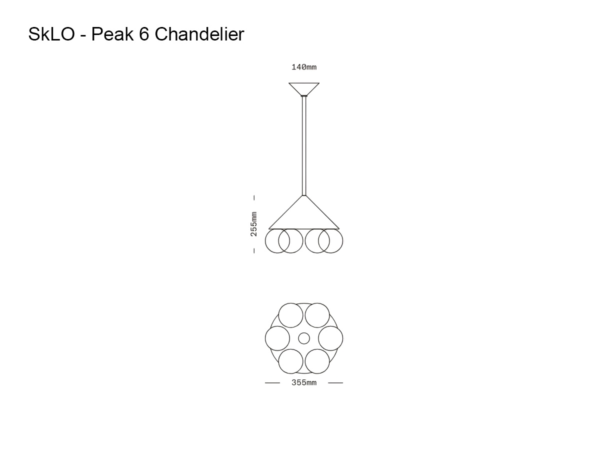 SkLO Peak 6 Chandelier