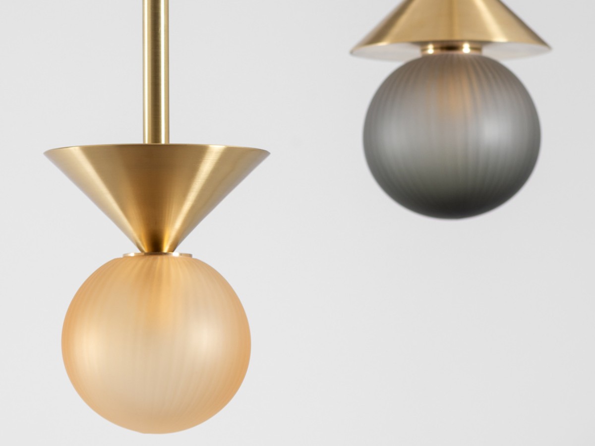 SkLO Peak Suspension Lamp Sphere Glass O11 Cm