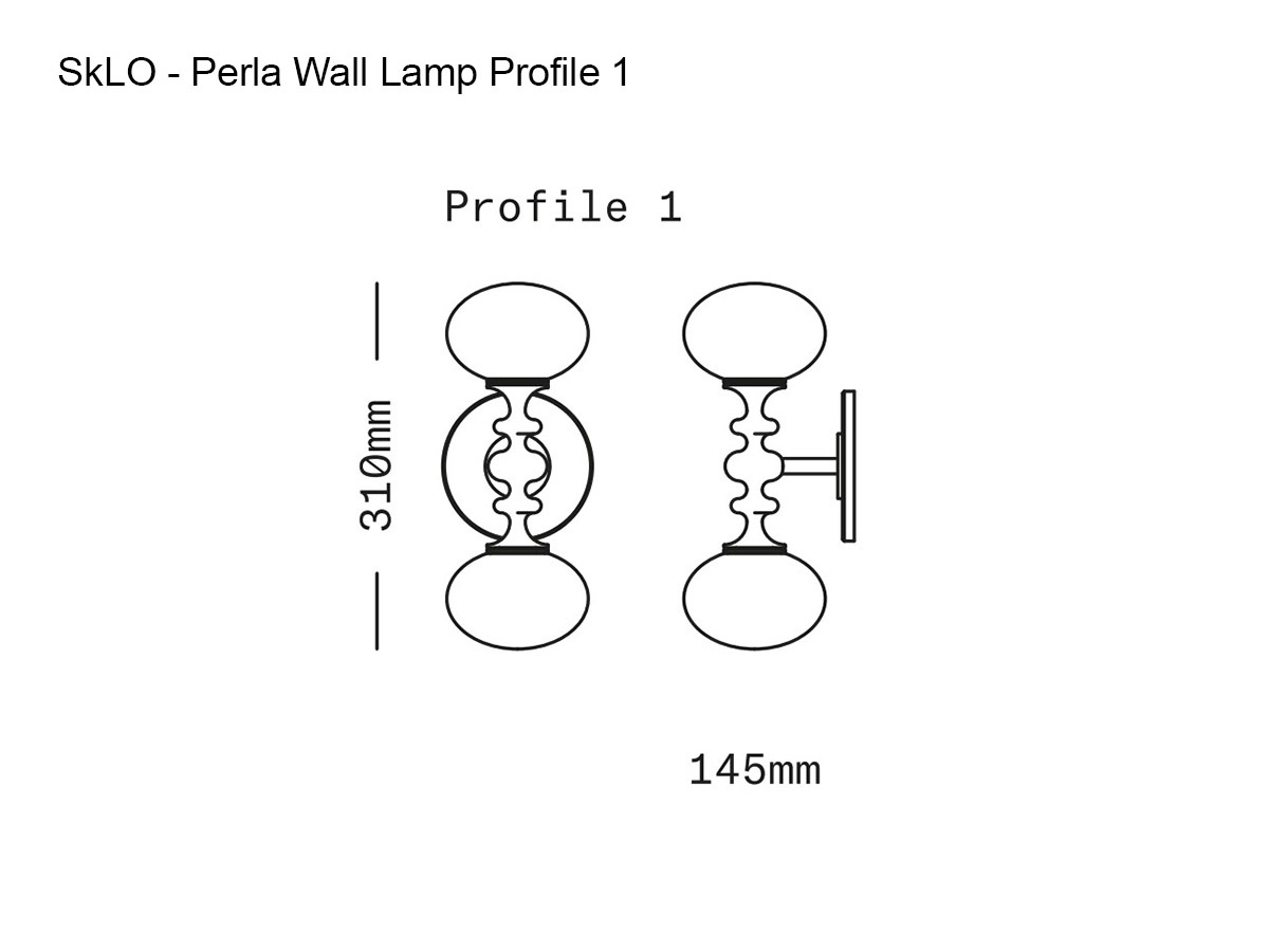SkLO Perla Wall Lamp Profile 1