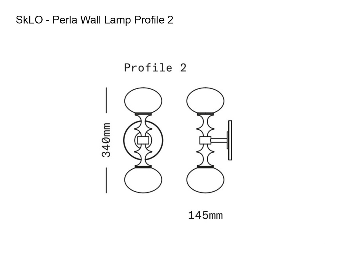 SkLO Perla Wall Lamp Profile 2