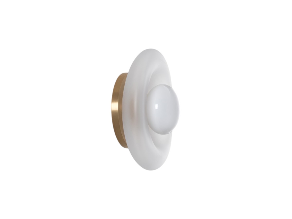 SkLO Pillow Wall Ceiling Lamp Small Brushed Brass