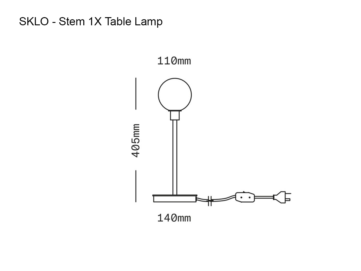 SkLO Stem 1x Table Lamp Antique Brass