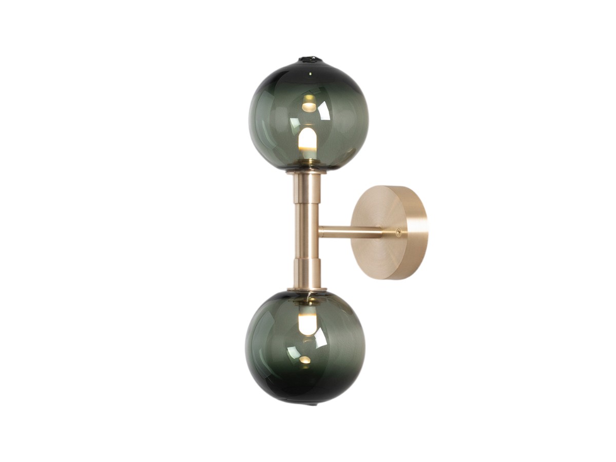 SkLO Stem 2x Wall Ceiling Lamp Brushed Brass