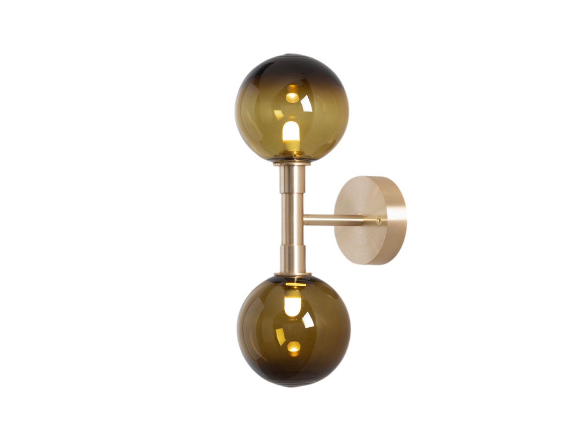 SkLO Stem 2x Wall Ceiling Lamp Brushed Brass