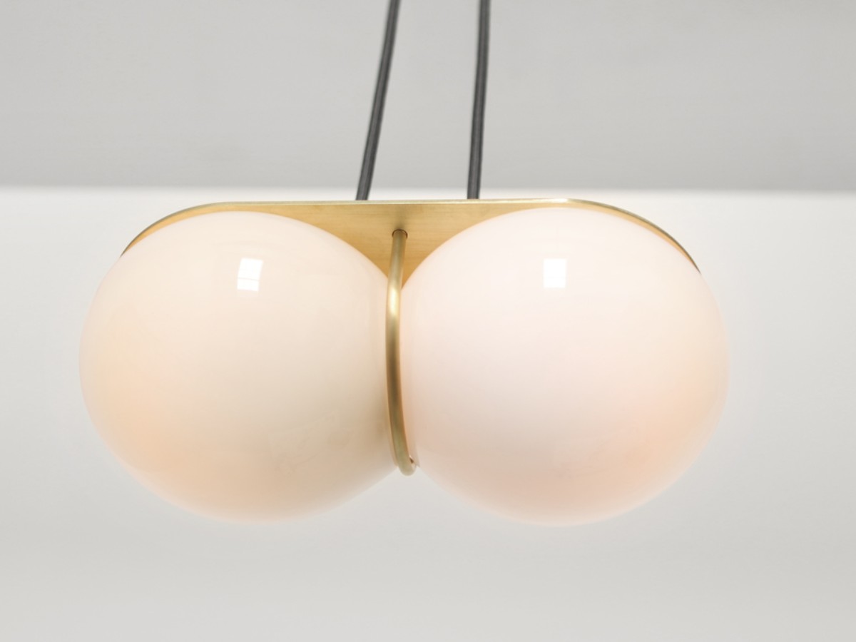 SkLO Twin 30 Suspension Lamp Brushed Brass