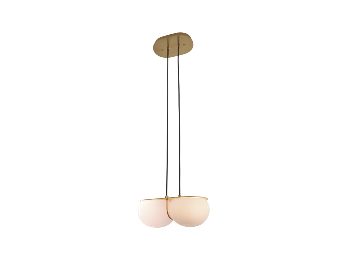 SkLO Twin 30 Suspension Lamp Brushed Brass