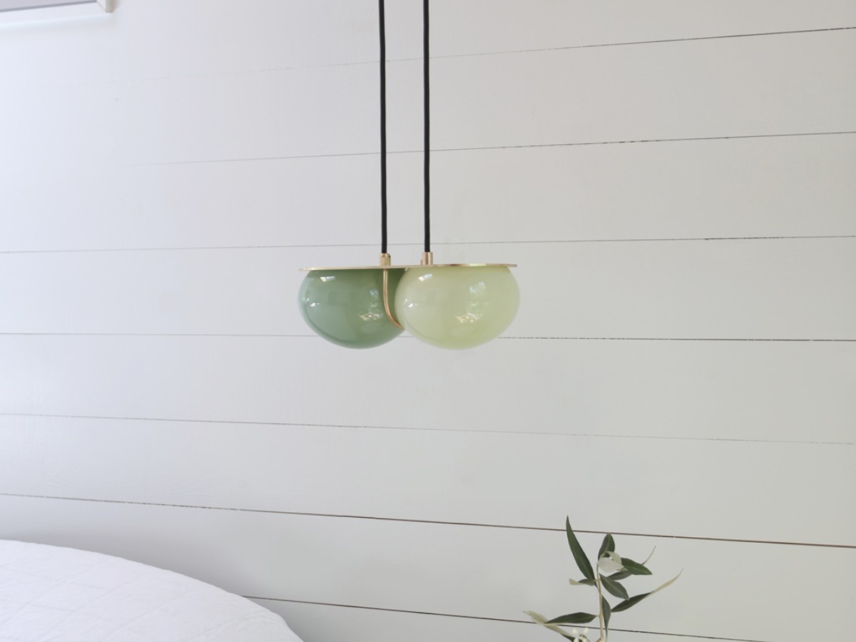 SkLO Twin 30 Suspension Lamp Brushed Brass
