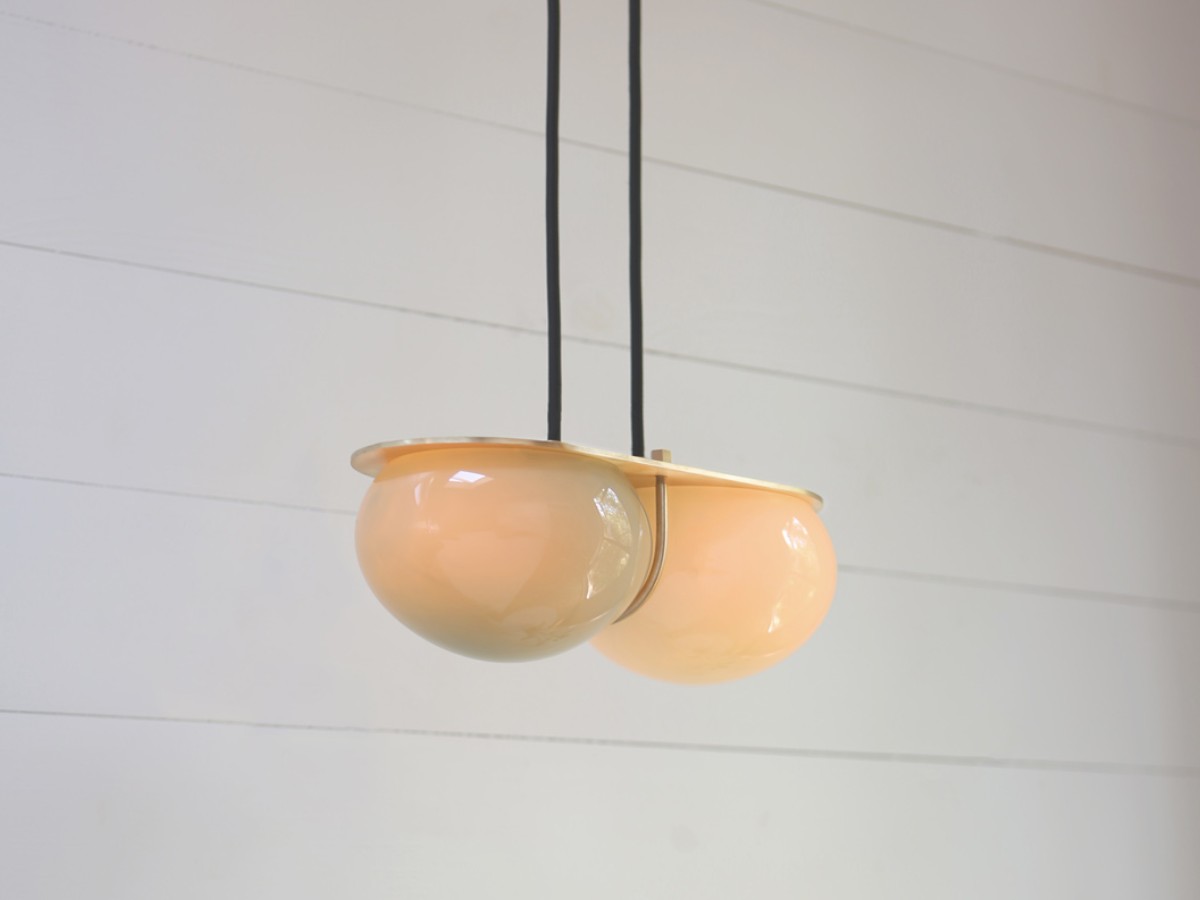 SkLO Twin 30 Suspension Lamp Brushed Brass