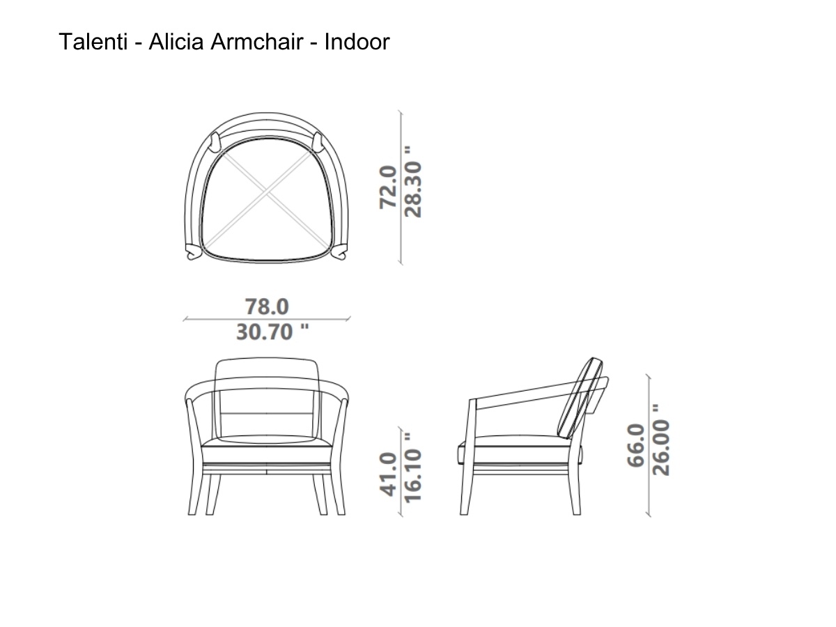 Talenti Alicia Armchair Lacquered Indoor