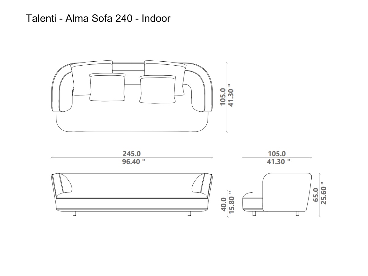 Talenti Alma Sofa 240 Indoor